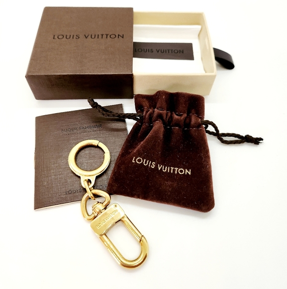 LOUIS VUITTON Pochette Extender Key Ring in Gold NIB - Picture 1 of 7